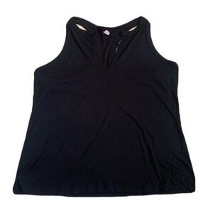 Old Navy Ultralite Go-Dry 2X Black Ribbed Tank Top